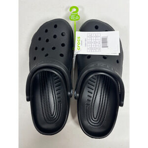 CROCS Sandals M7 W9 Classic Clog Lightweight Slip On Croslite Black NEW